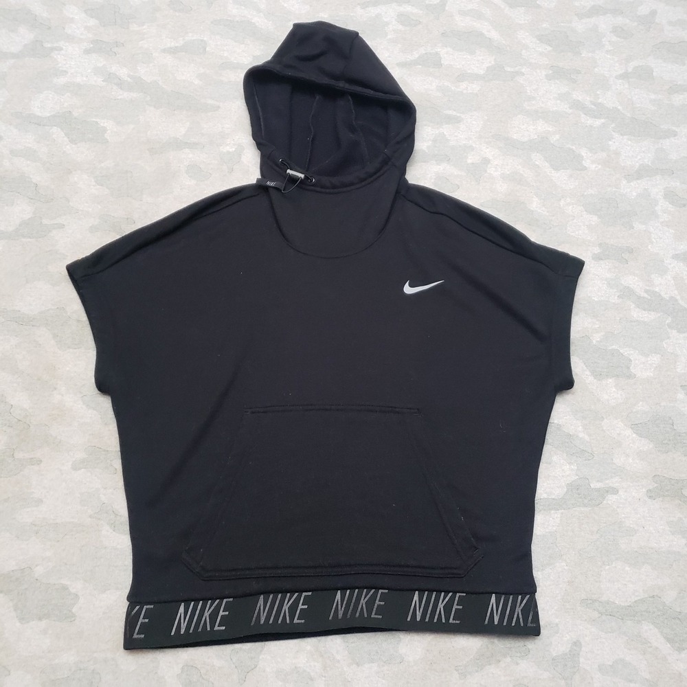 Nike Top Womens XS Black Dri-Fit Hooded Tech Sleeveless Gym Fitness Outdoors Run
